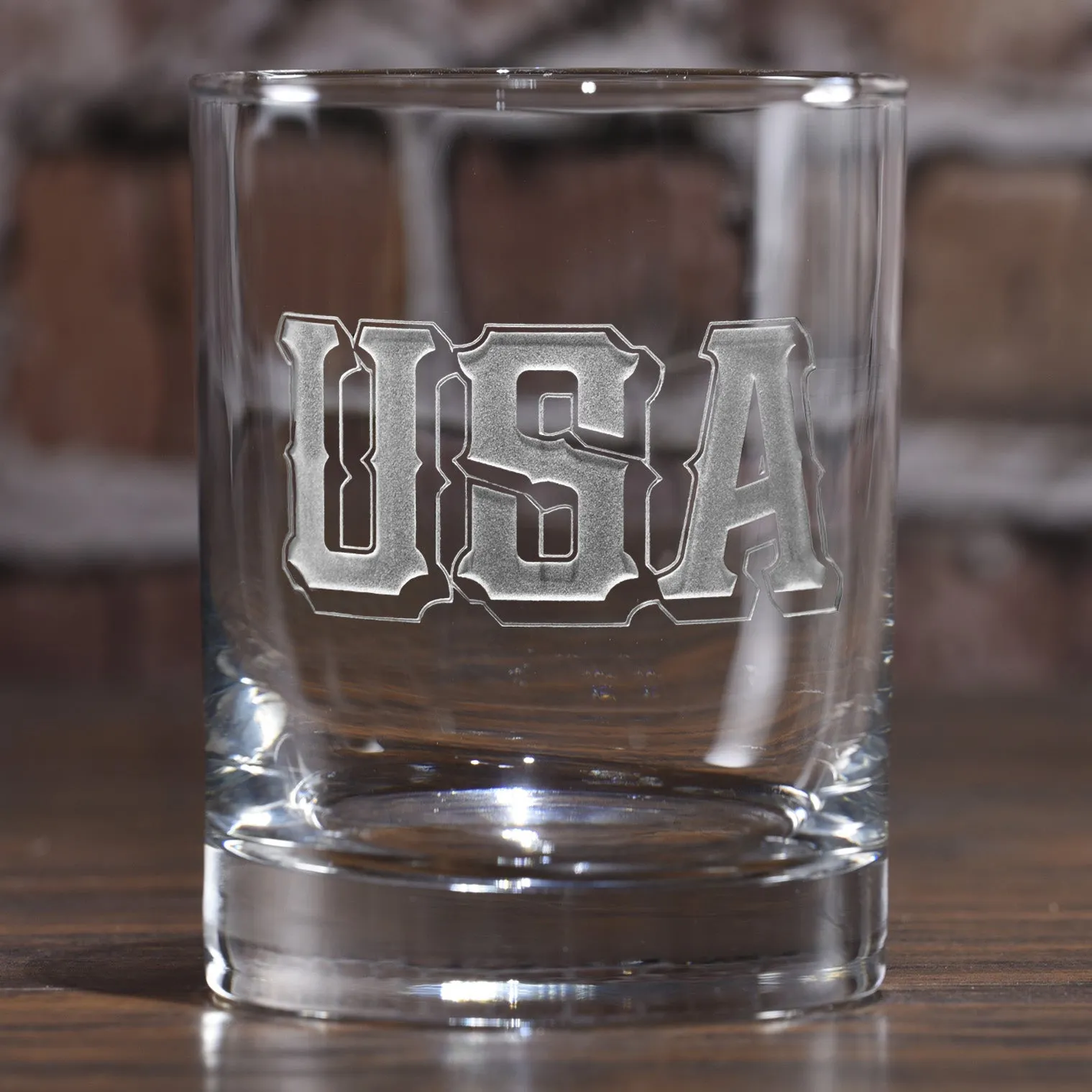 USA Pride Whiskey Rocks Glass