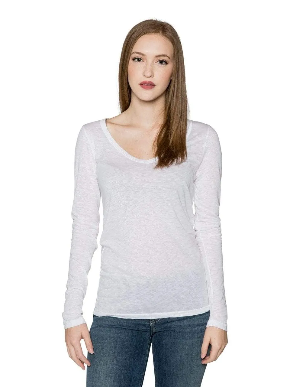 Velvet by Graham & Spencer Atlanta Lux Slub V Neck Top
