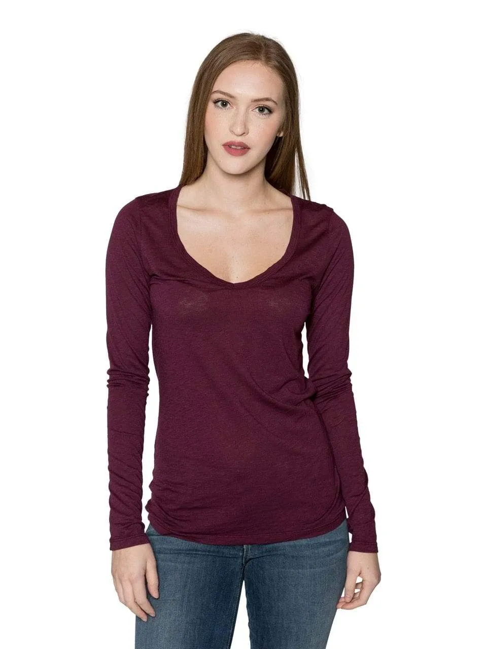 Velvet by Graham & Spencer Atlanta Lux Slub V Neck Top