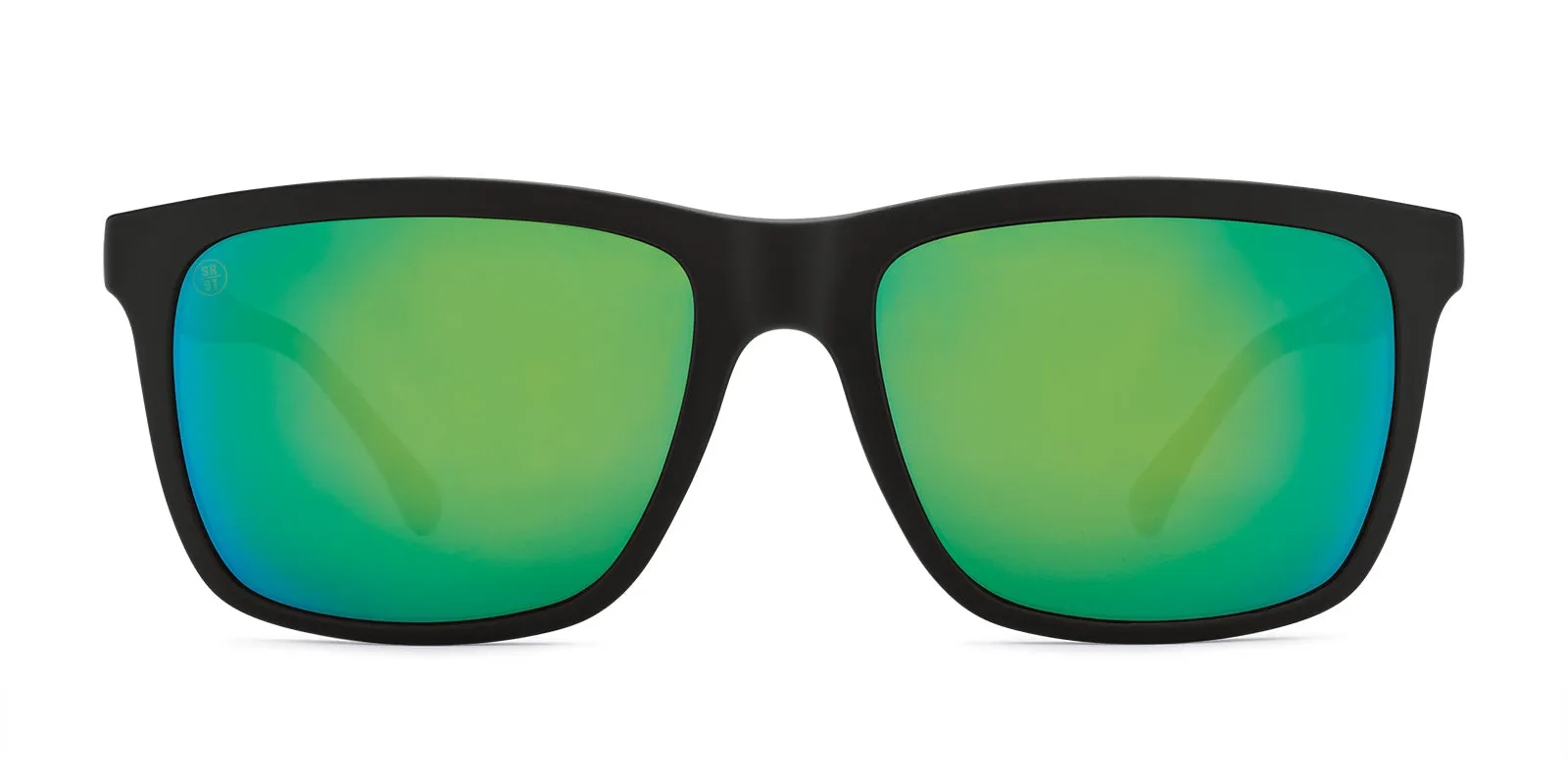 Venice Polarized Sunglasses - Matte Black / Brown 12 Coastal Green Mirror
