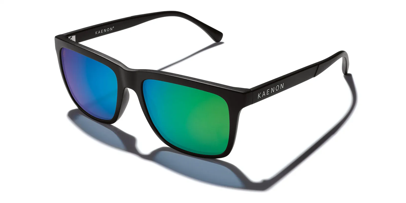 Venice Polarized Sunglasses - Matte Black / Brown 12 Coastal Green Mirror