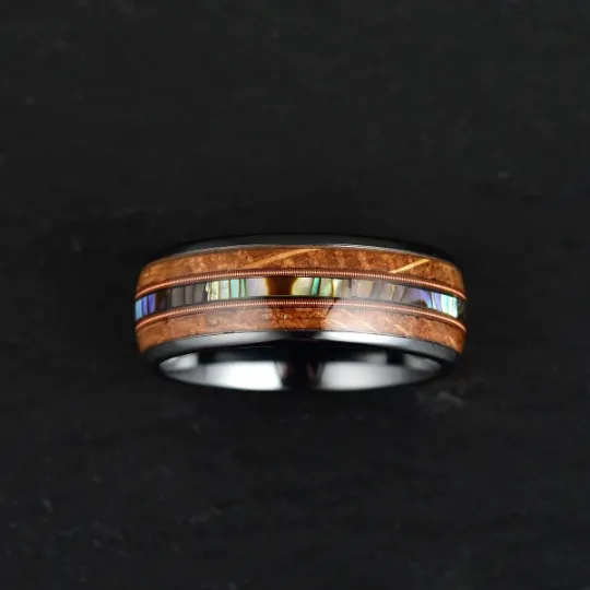 Whiskey Crescendo - Whiskey Barrel Abalone Shell 8MM