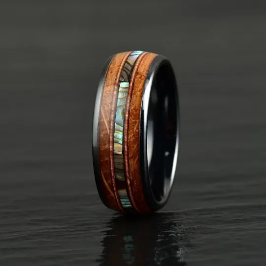 Whiskey Crescendo - Whiskey Barrel Abalone Shell 8MM