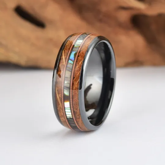 Whiskey Crescendo - Whiskey Barrel Abalone Shell 8MM