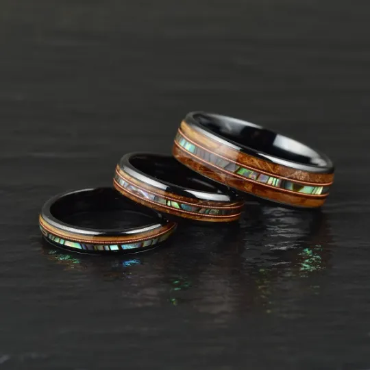 Whiskey Crescendo - Whiskey Barrel Abalone Shell 8MM