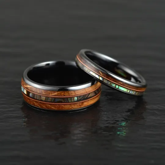 Whiskey Crescendo - Whiskey Barrel Abalone Shell 8MM