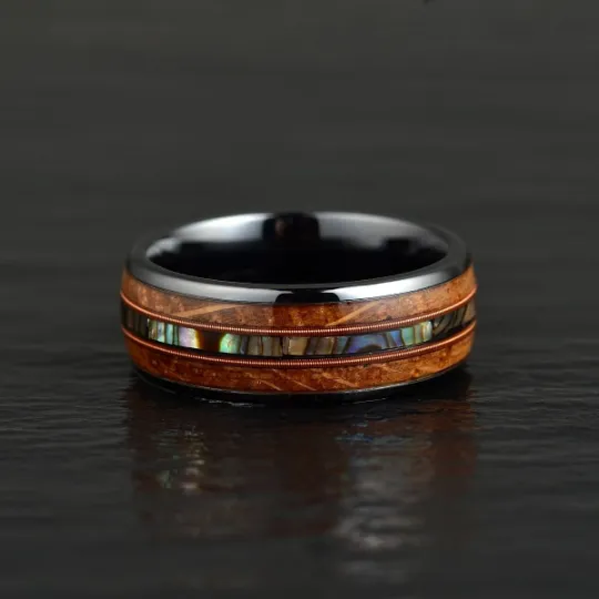 Whiskey Crescendo - Whiskey Barrel Abalone Shell 8MM