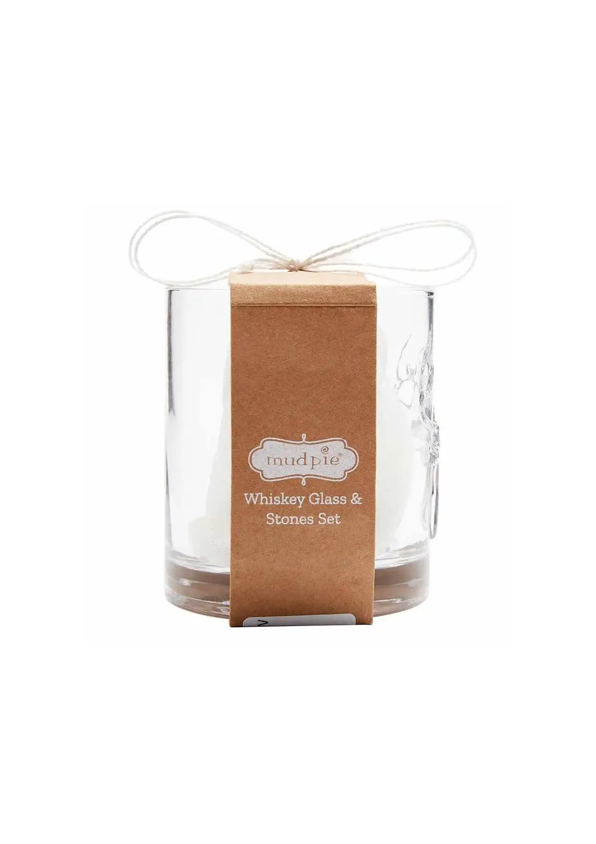 Whiskey Glass & Stones Set with Side Deer Design