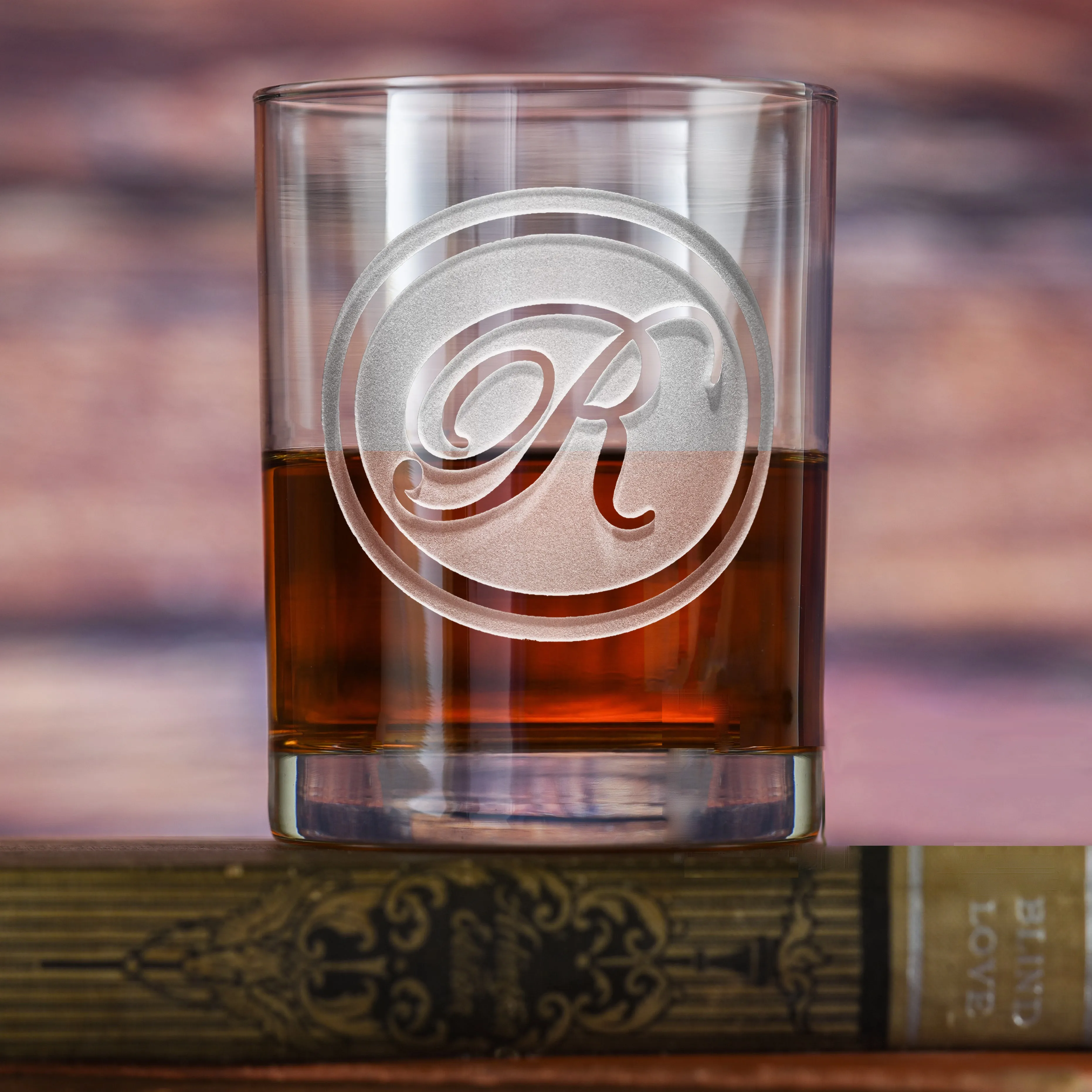 Whiskey Glass with Monogram